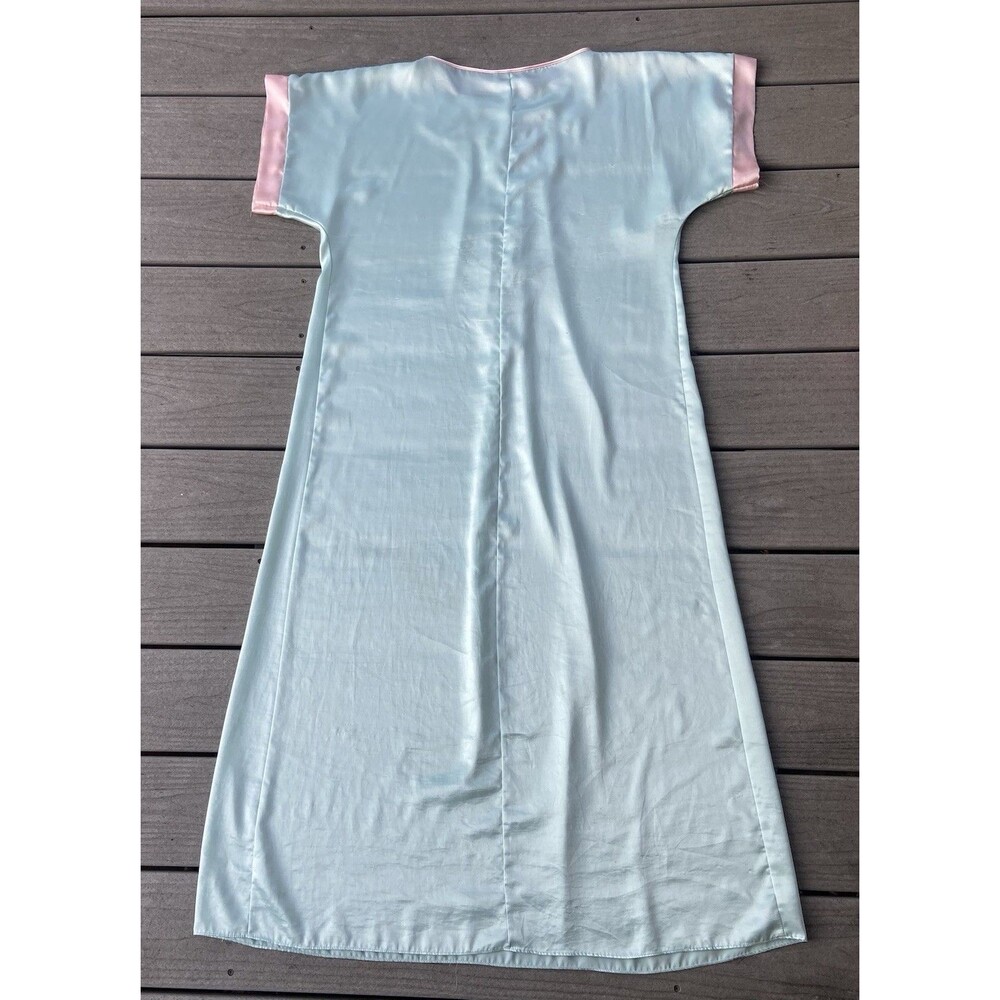 Natori Satin Nightgown Embroidered Floral Short Sleeve Women’s L Saks Fifth - Picture 2 of 13